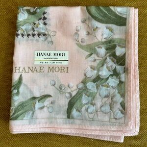 Hanae Mori handkerchief, Pink, New with tags, Lily of the valley